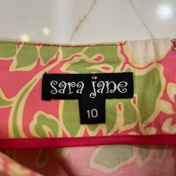 Sara Jane Pink and Green Floral Skirt - Picture 2 of 10